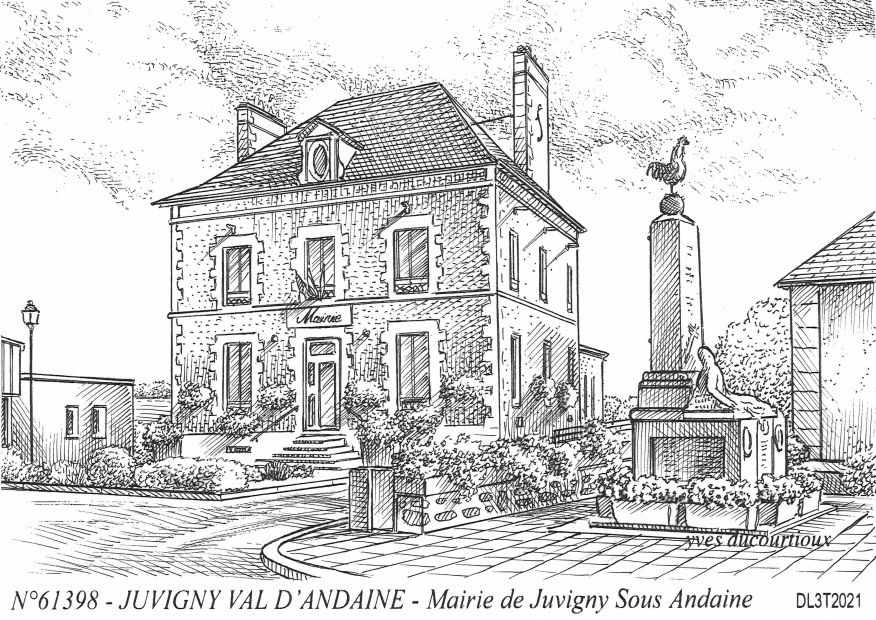 N 61398 - JUVIGNY VAL D ANDAINE - mairie de juvigny sous andaine